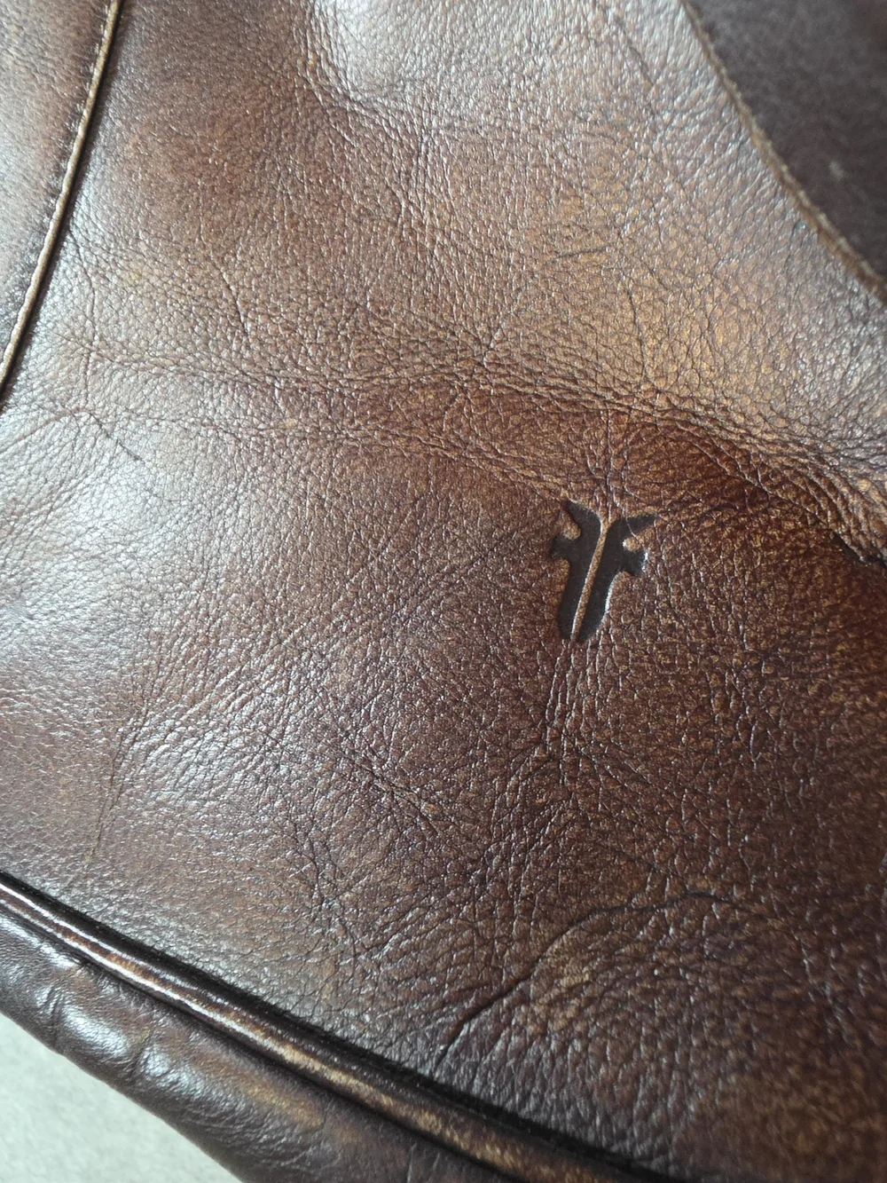 Frye Vintage Brown Leather Laptop Satchel